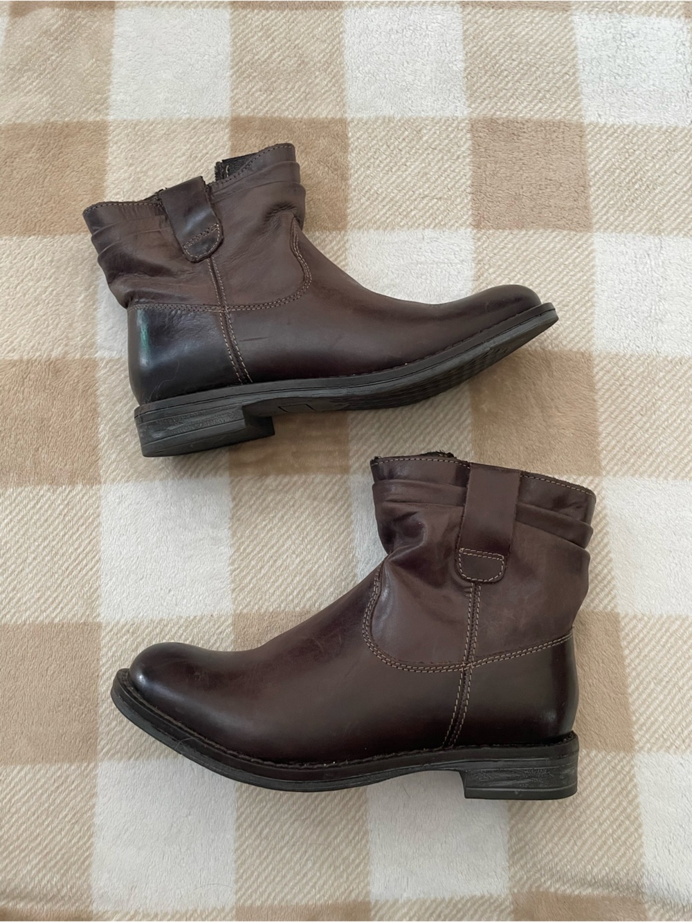 Michael By Michael Shannon Womens Side Zip Slouch Ankle Boots, Brown, US 7